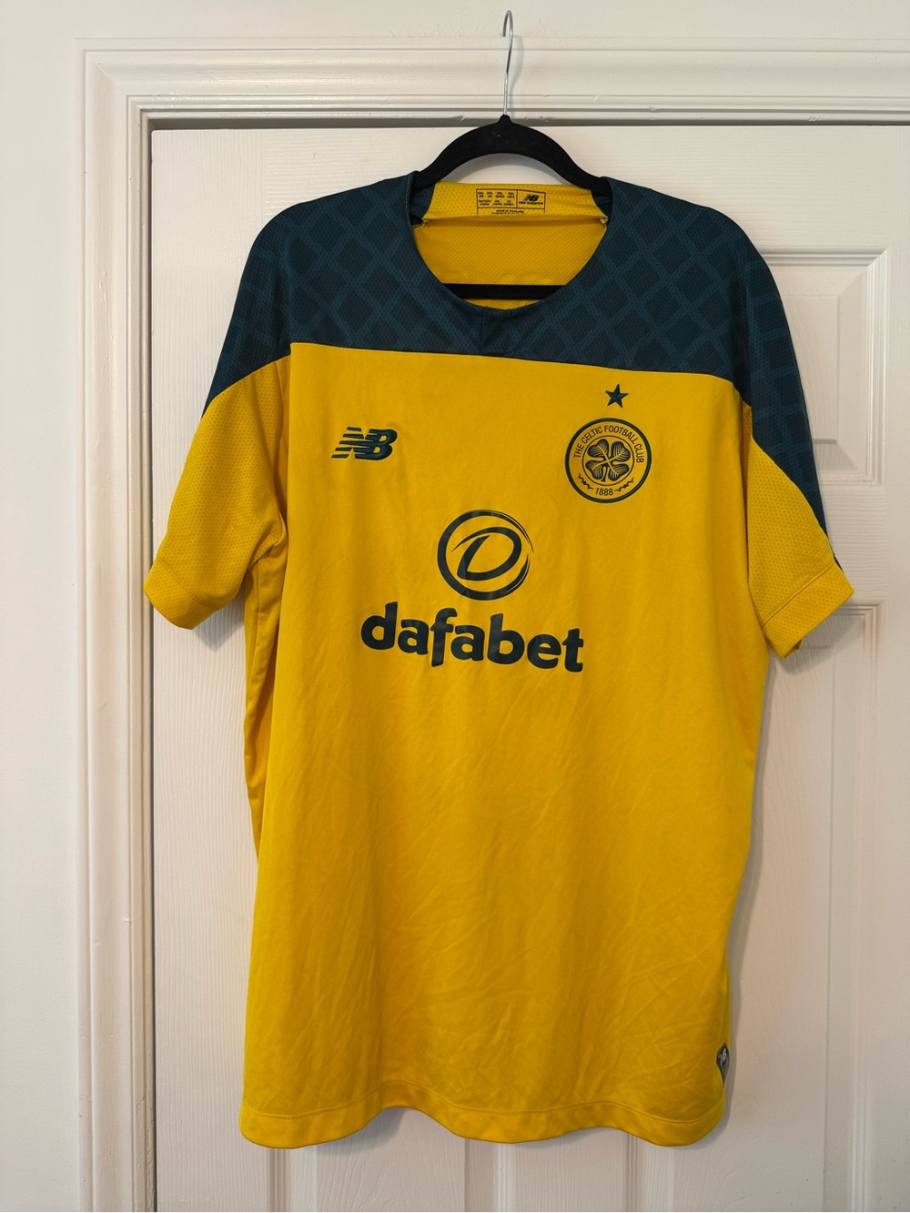 New Balance Yellow and Dark Green Celtic FC Away Jersey